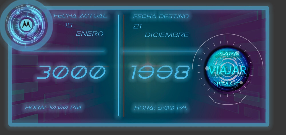 Time travel Panel
Screen 1