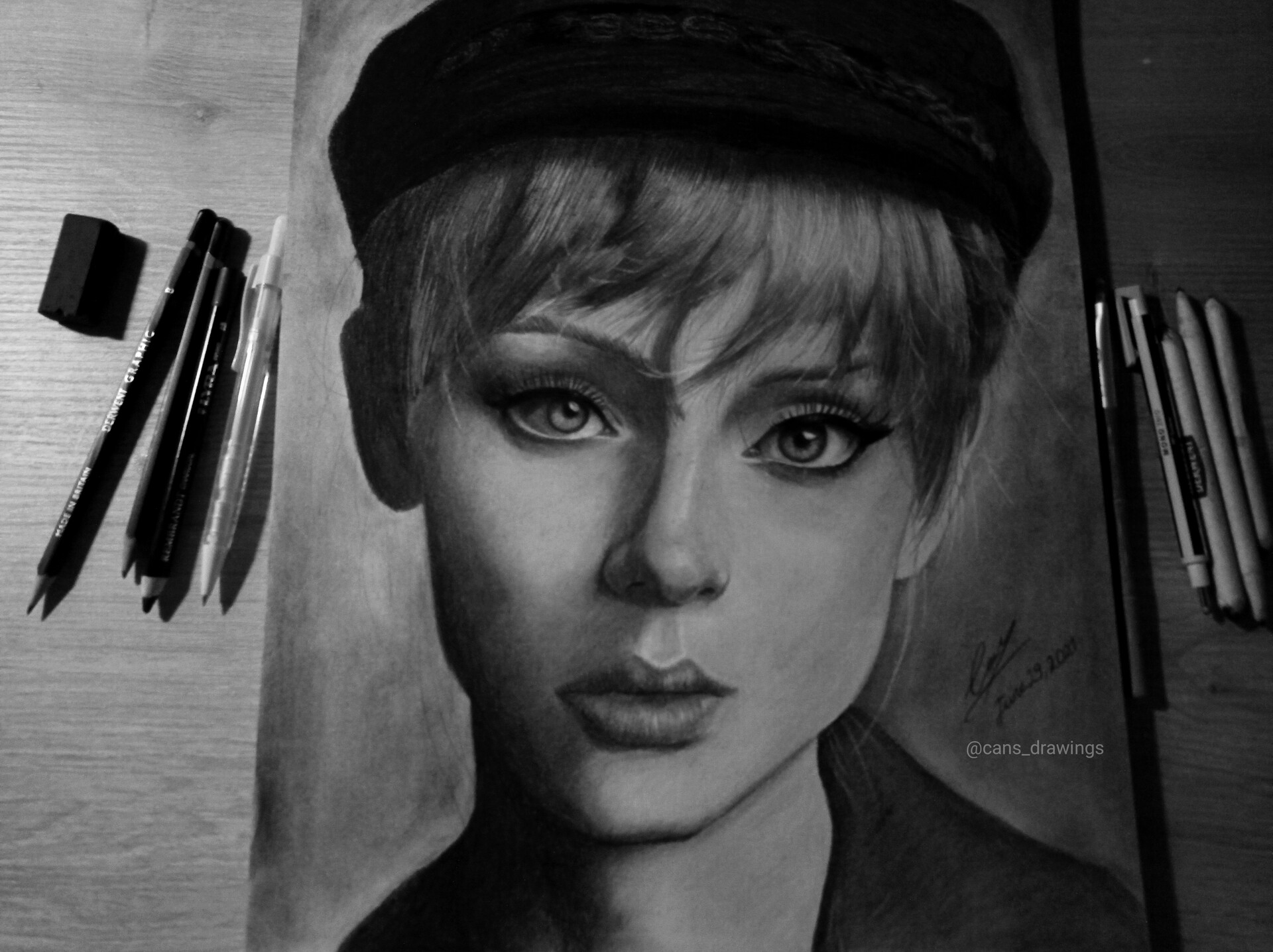 Graphite portraits on sale