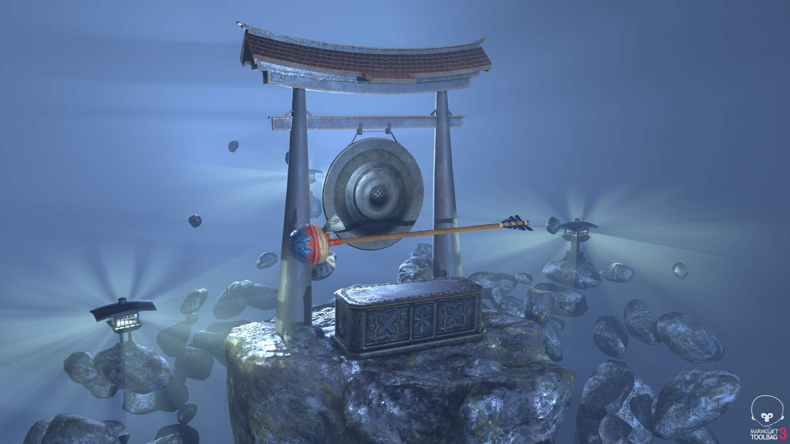 Feudal Japan: The Shogun Challenge Prop Art 
Concept by Tommi Kasurinen
Applications: 
Maya
Zbrush
Substance Painter
Marmoset 3
Photoshop