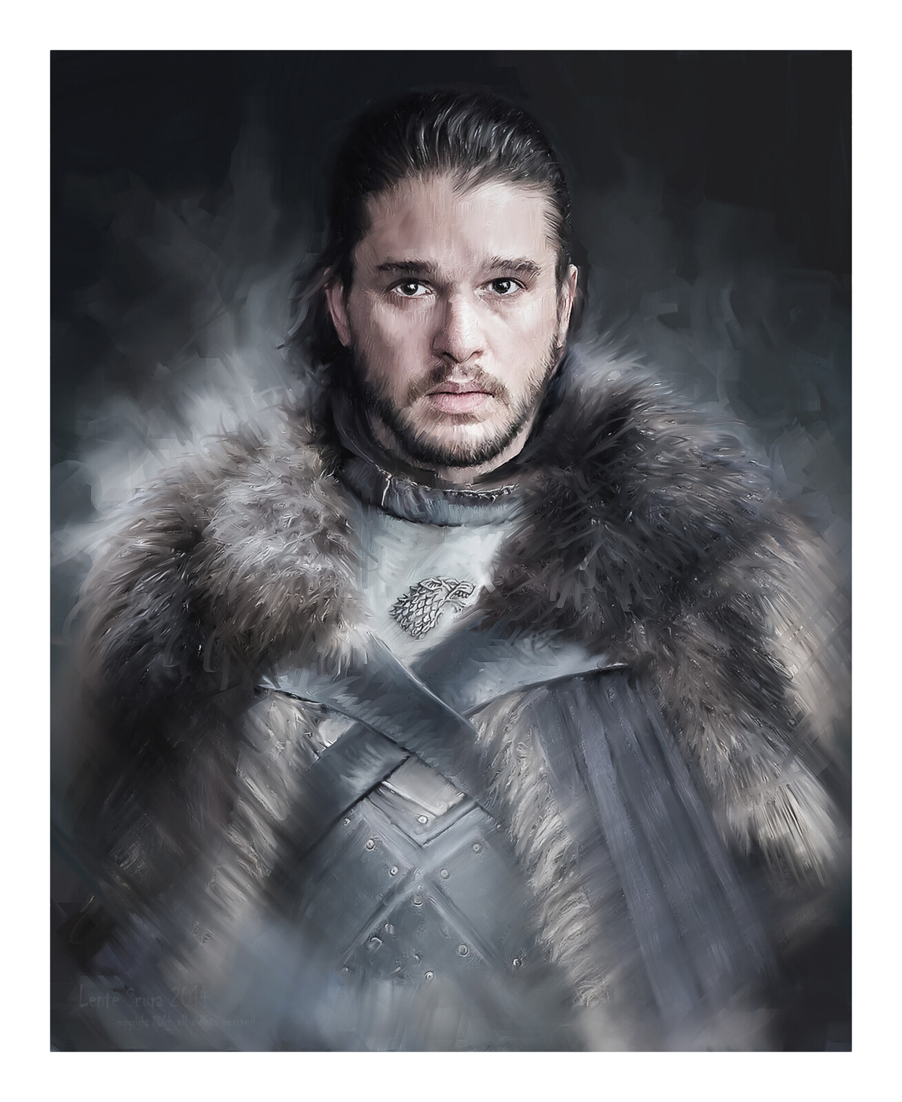 Re del Nord
Digital Painting by Lente Scura
The Wolf who became a Crow that became a King
Jon Snow, King of the North
The North Remembers