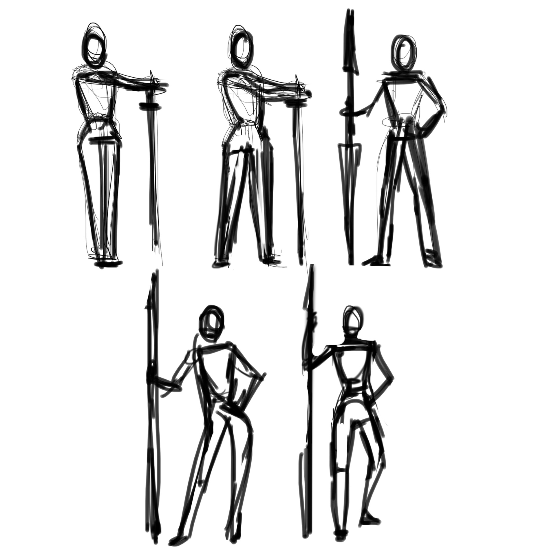 standing drawing poses