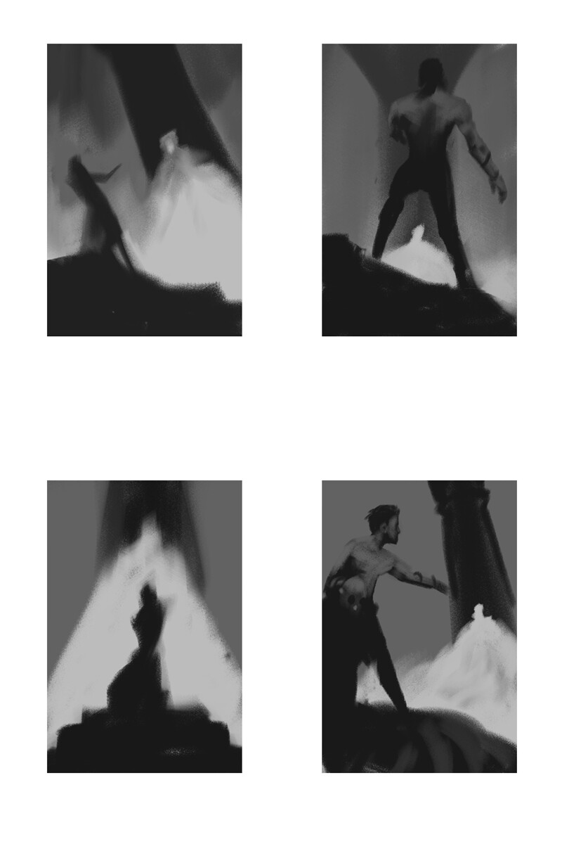 First row of Thumbnails.
I'm pretty proud of this blobs of value because they're simple and read well