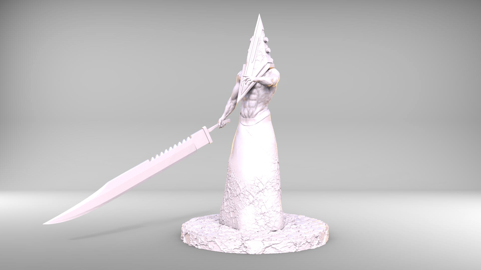 Pyramid Head 3D Print Model in Monsters & Creatures 3DExport