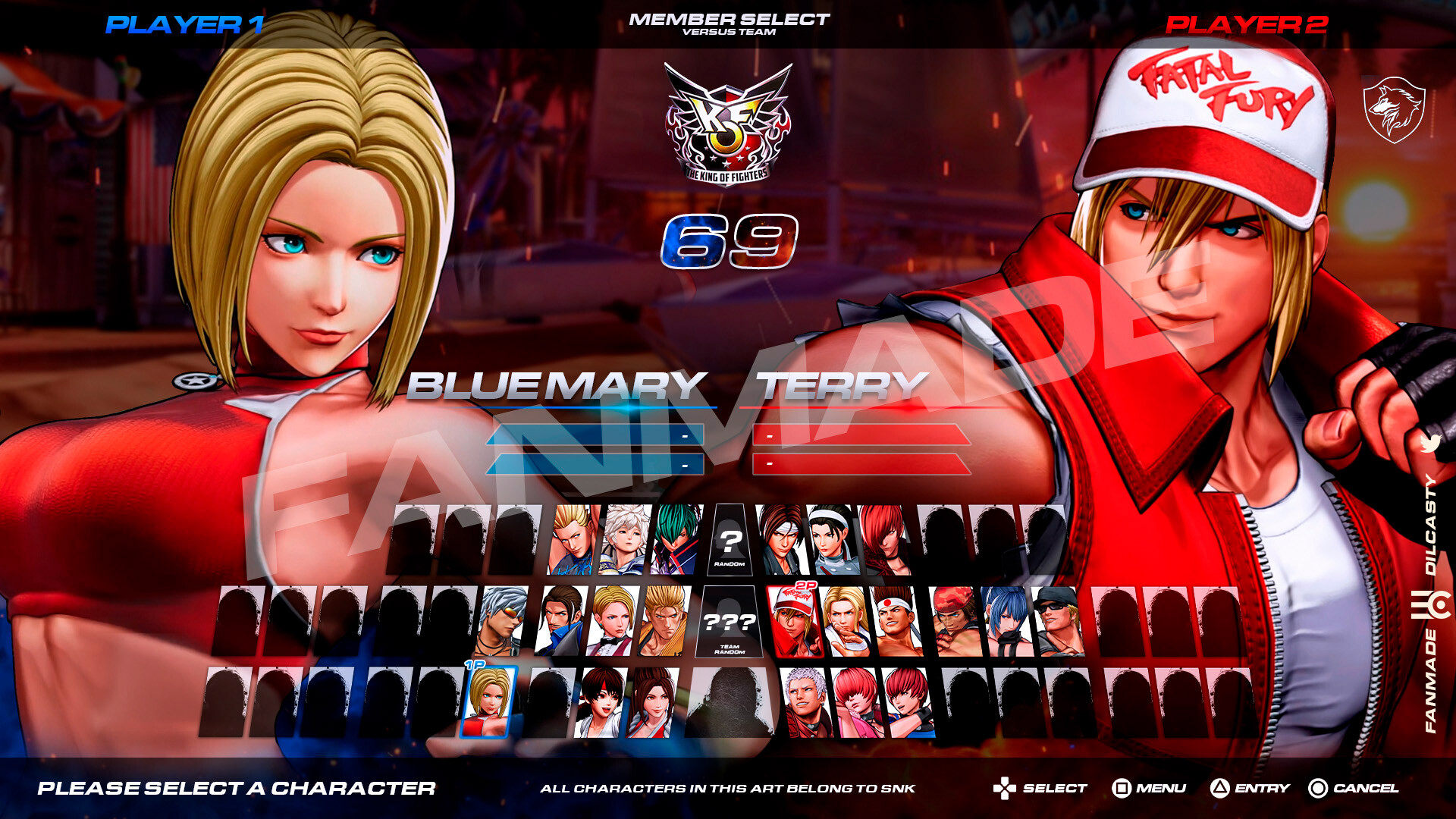 Custom character select (UPDATED) [The King of Fighters XV] [Mods]