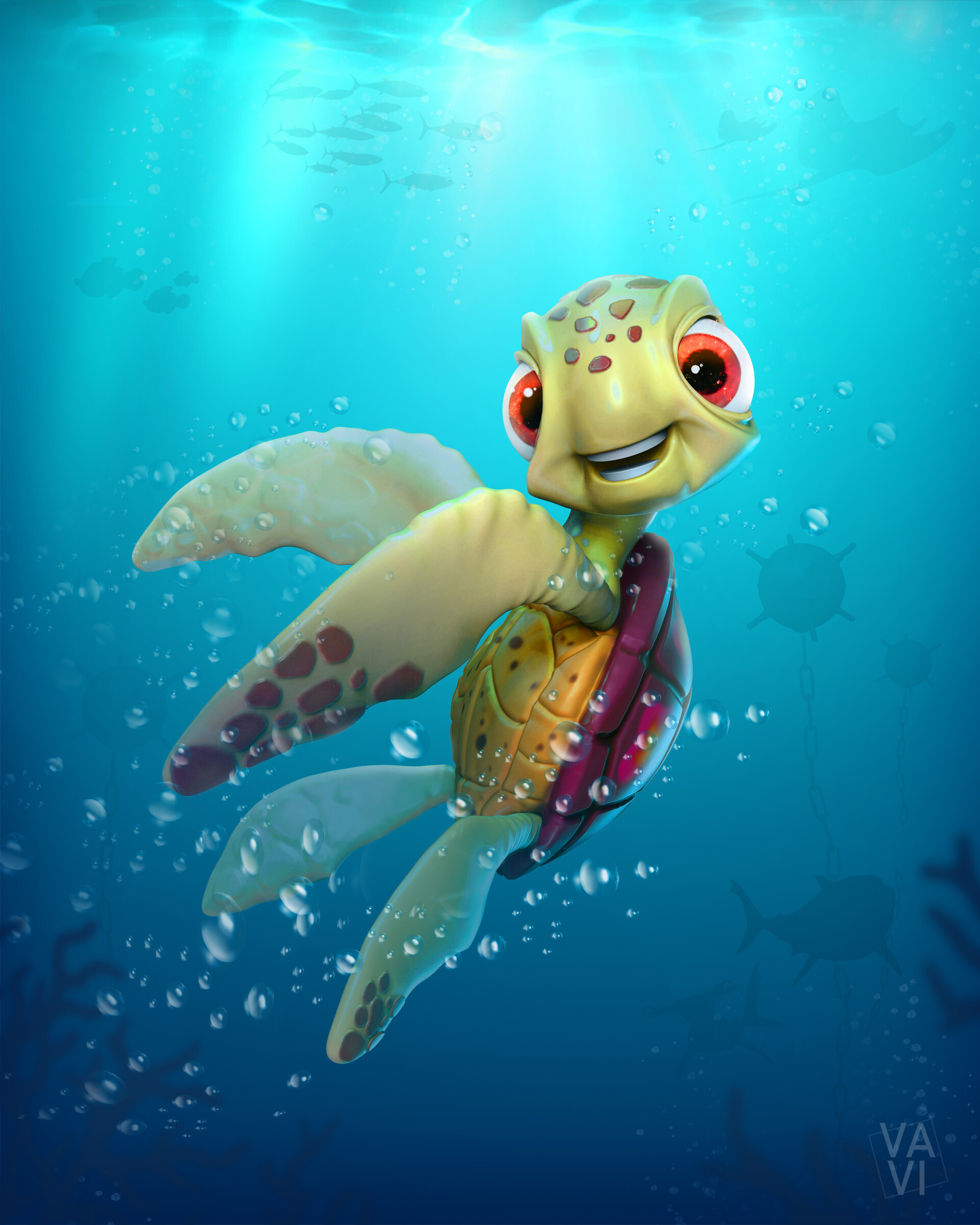 ArtStation - Squirt from Finding Nemo 
