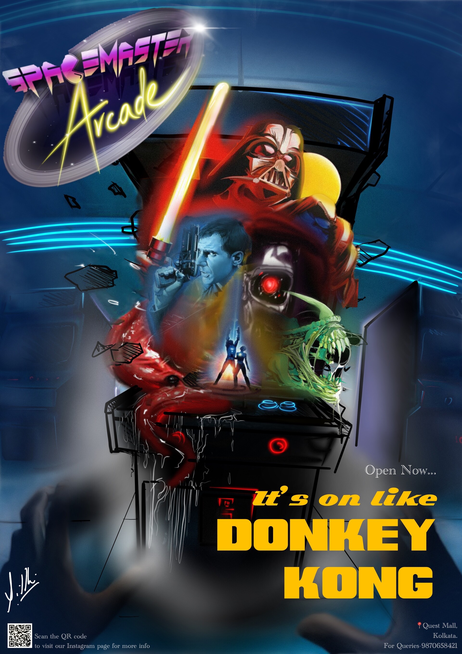 Artstation 90s Themed Poster For A Competiton Siddhi Sawant