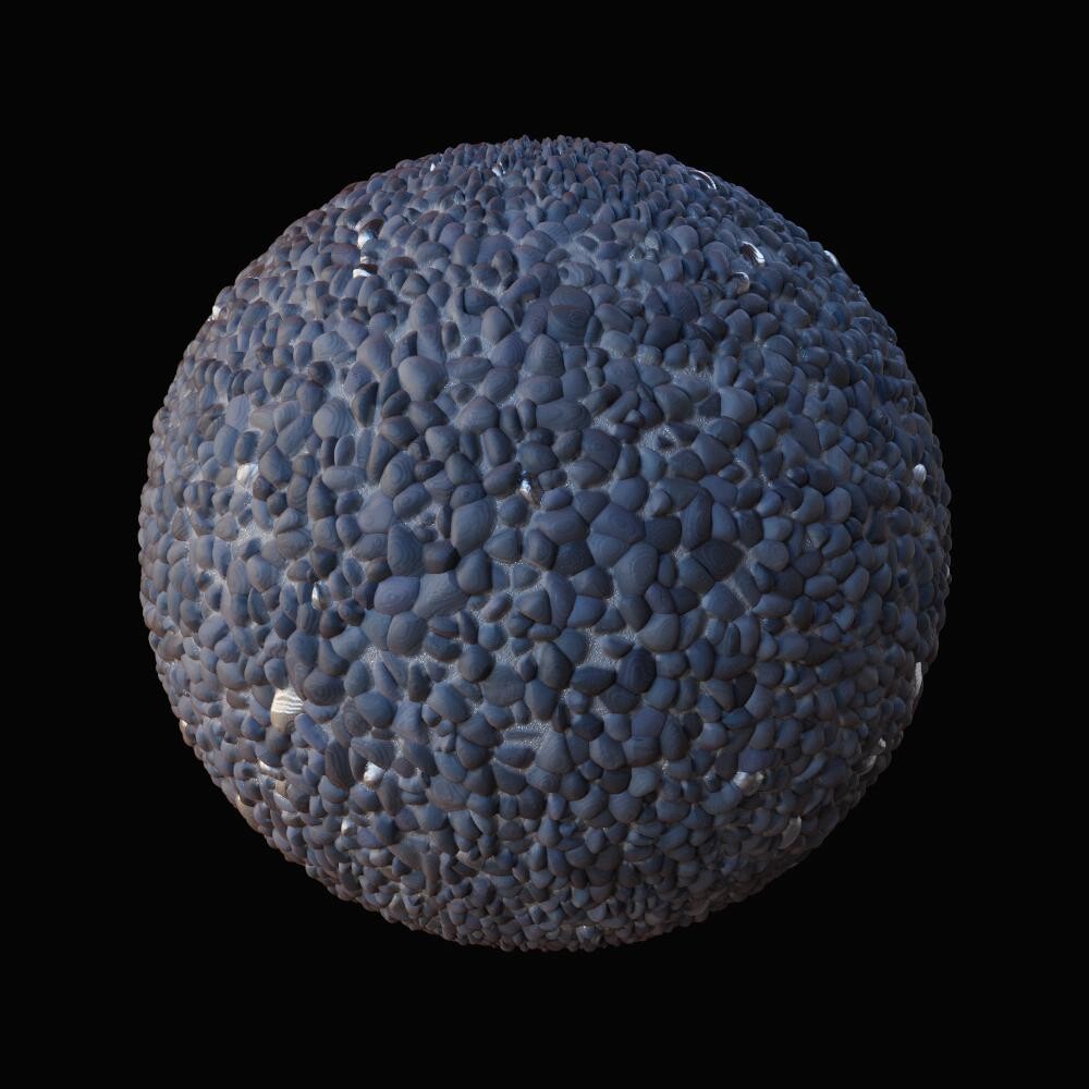 Stylized pebble stones