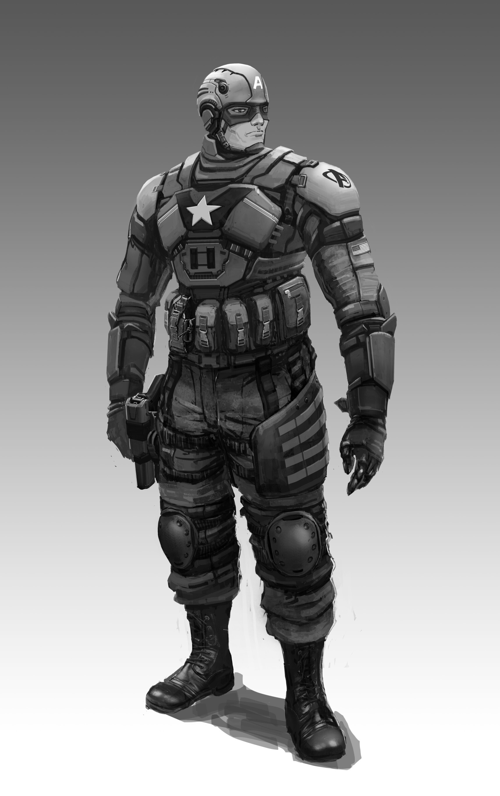 ArtStation Original Captain America concept for Marvel Heroes Omega
