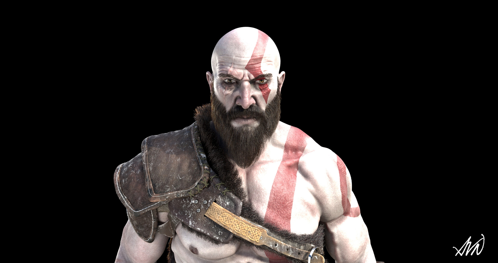 ArtStation - Kratos - God of War 2 - Remastered