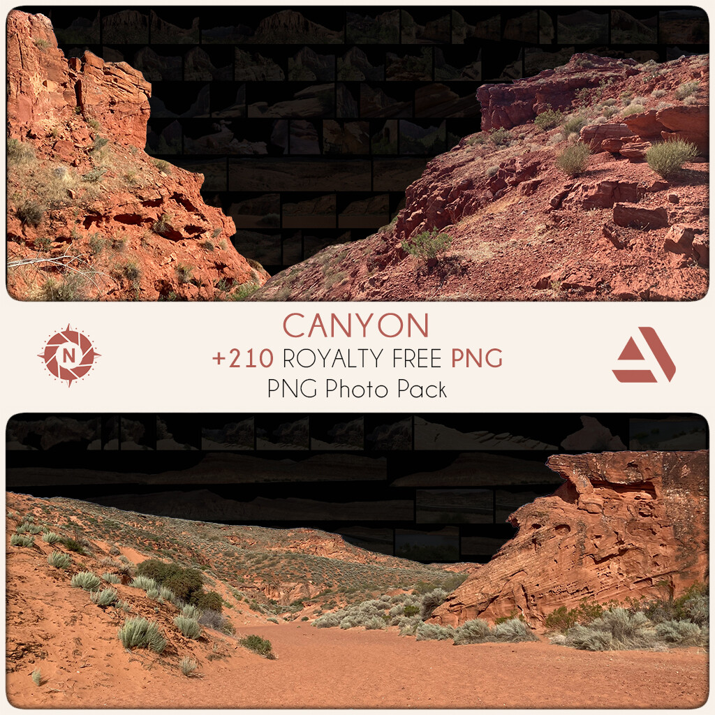 PNG Photo Pack: Canyon + original photos

https://www.artstation.com/a/7296218
