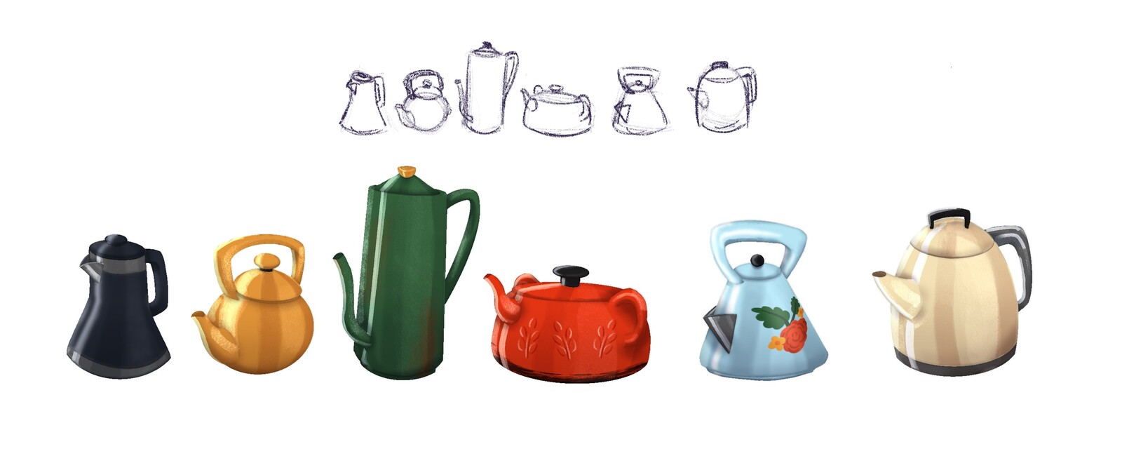 Some kettle designs.