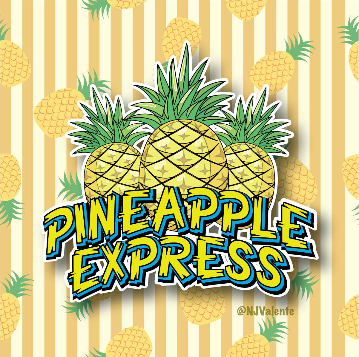 Pineapple Express Cannabis Logo Design, version 2.