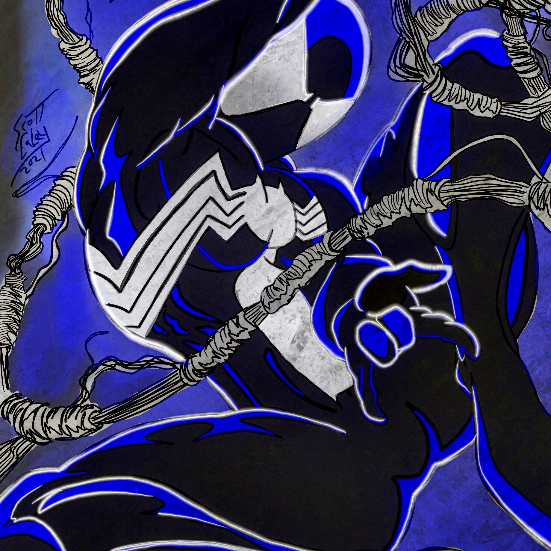 ArtStation Spiderman black suit