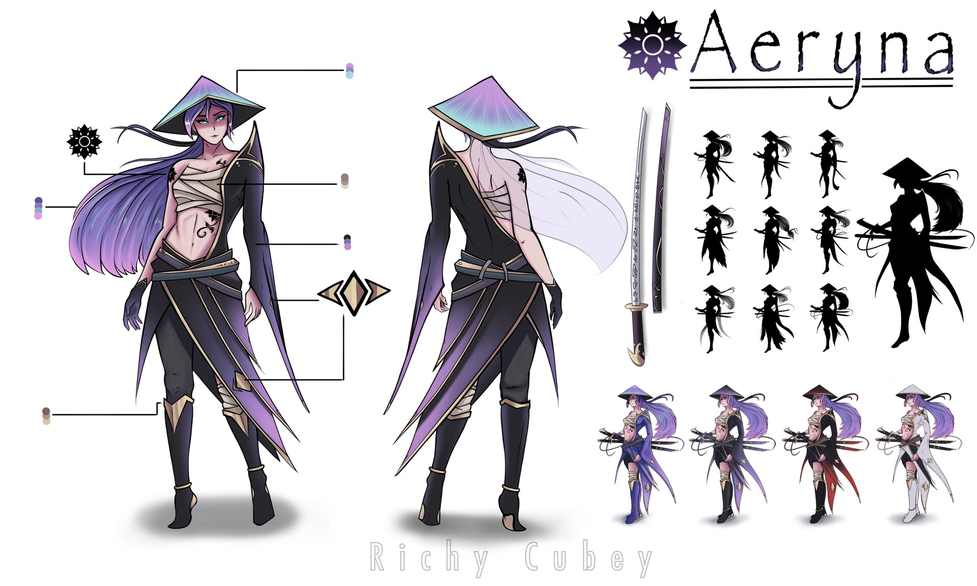 ArtStation - AERYNA_Character_sheet