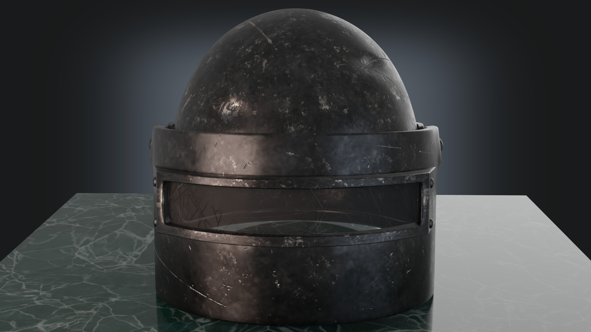 ArtStation - Damaged helmet lvl 3 PUBG