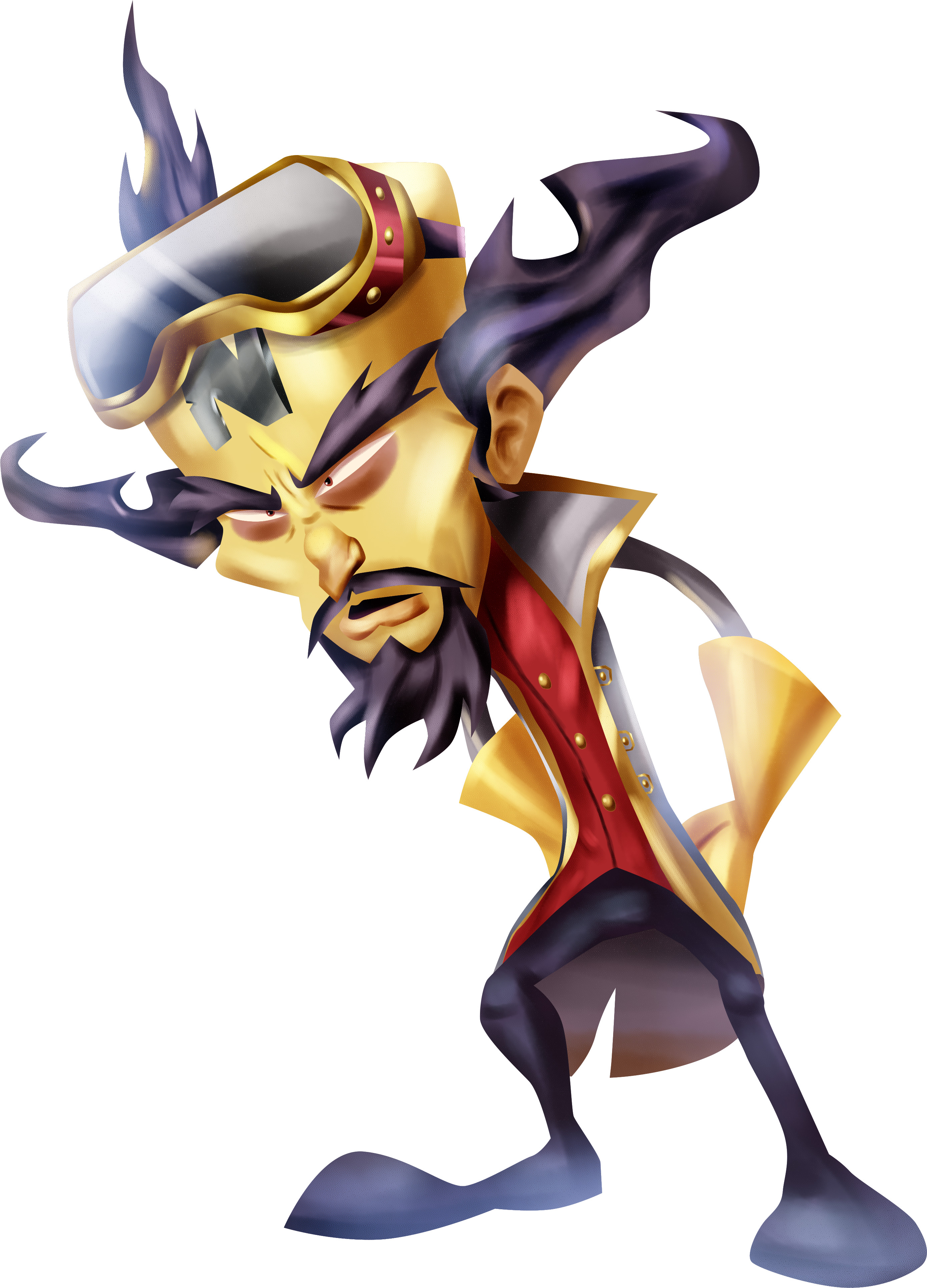 Dr. Cortex from Crash Bandicoot as the (mad) Scientist. His butt hurts.