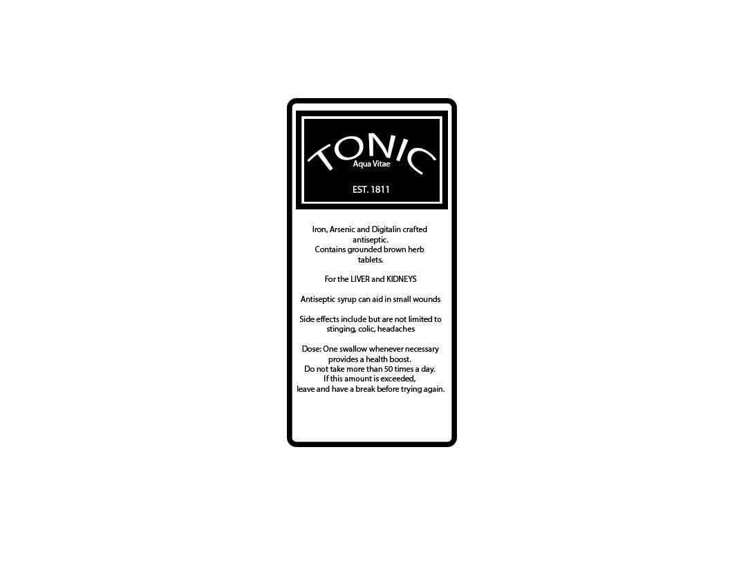 Here is the label I made in Photoshop to apply to the bottle.