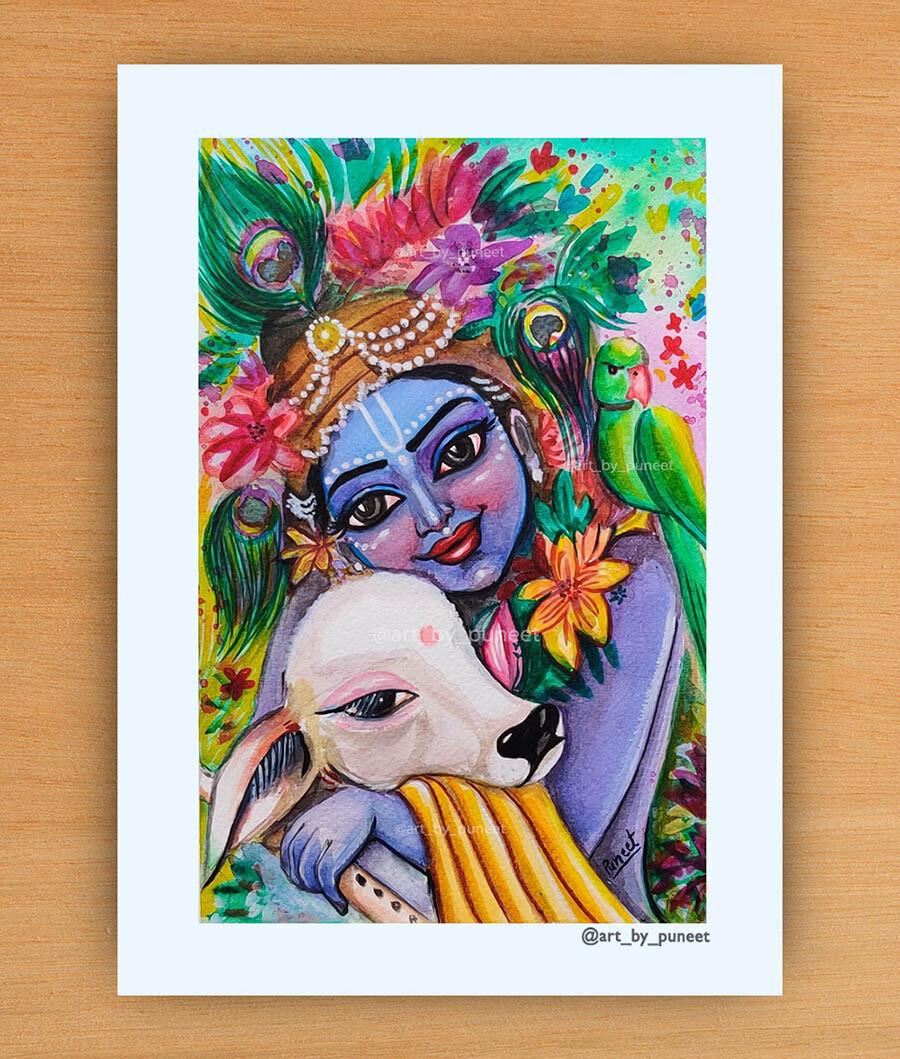 ArtStation - Bal Krishna - Water Color Painting
