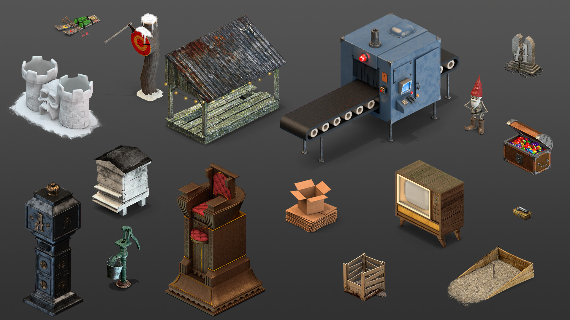 ArtStation - Pre-Rendered 3D Isometric Assets