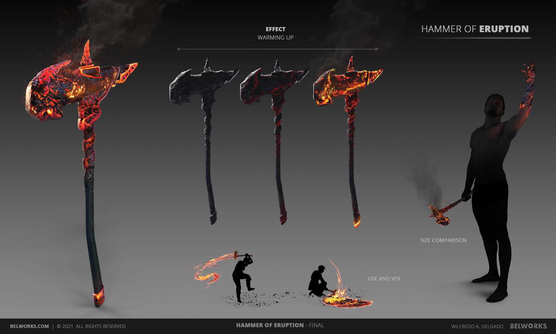 ArtStation Lava War Hammer
