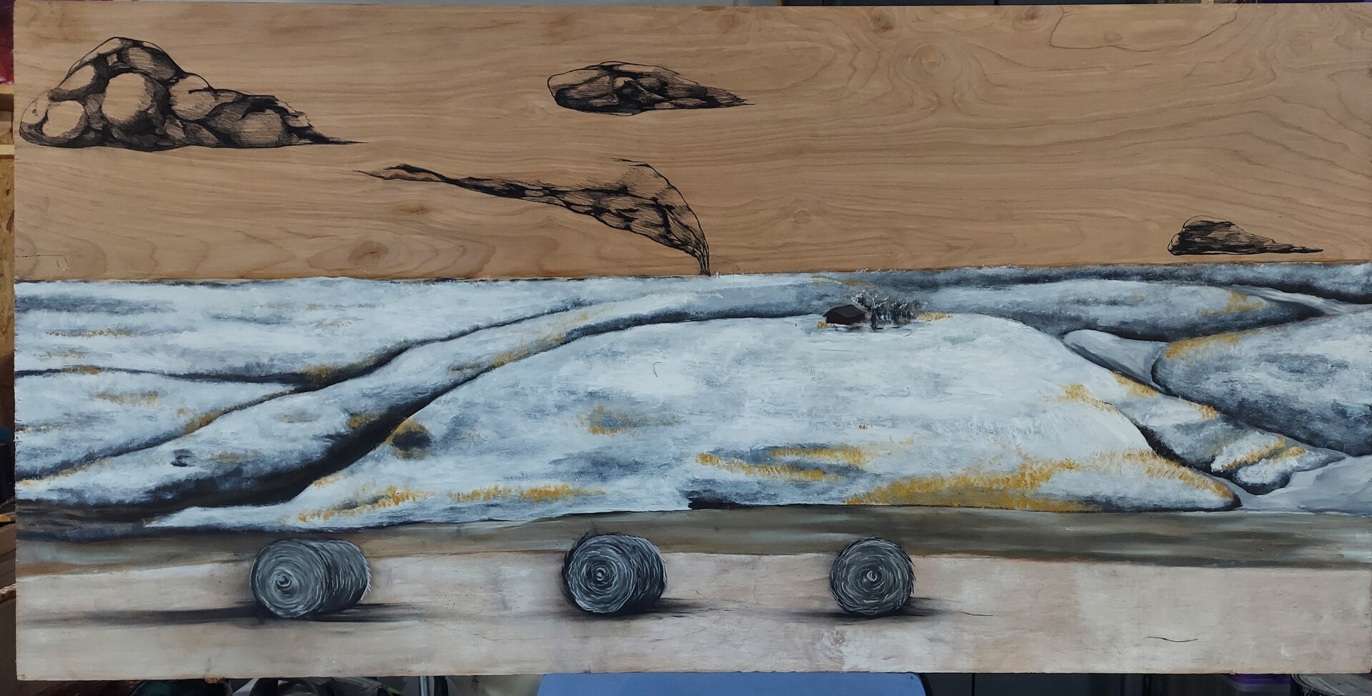 ArtStation Kansas winter from I70