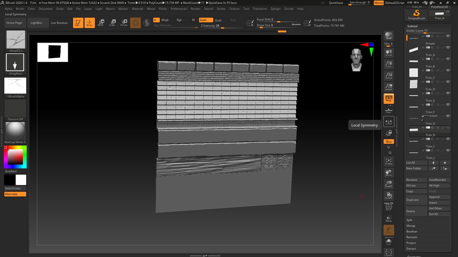 trim sheet creation