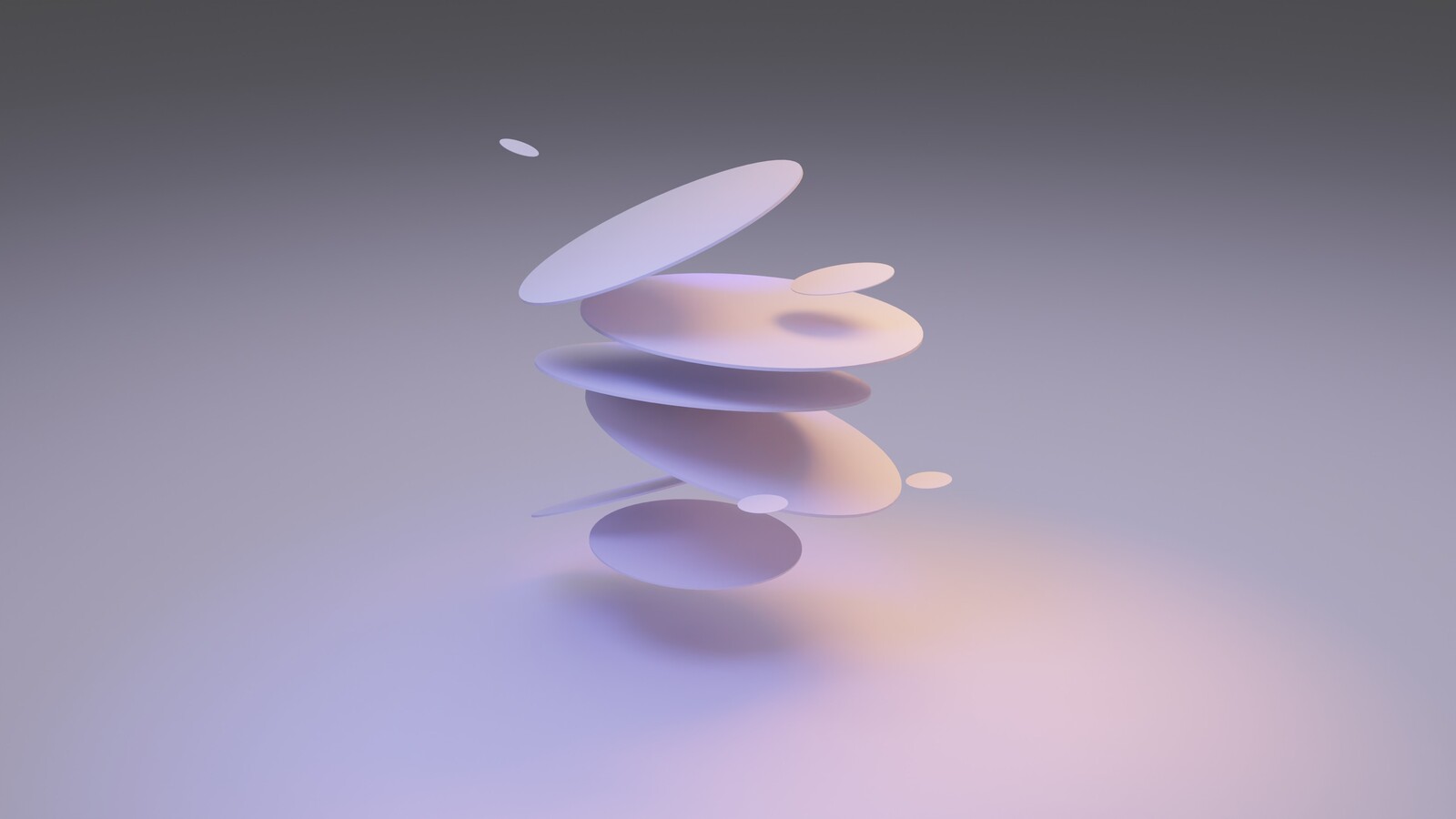 3d flat plates floating in the air. simple and minimal 3d design