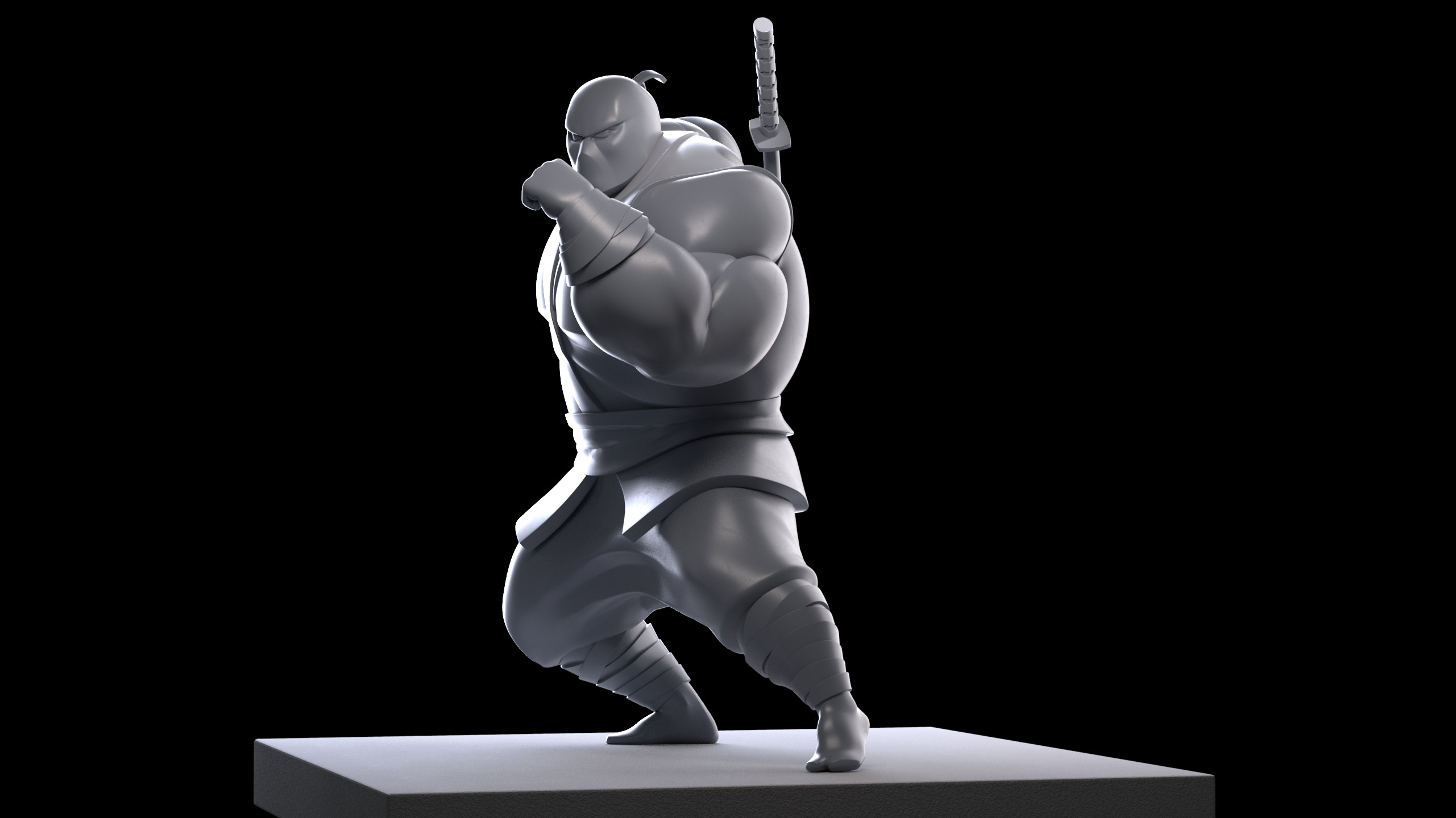 Ninja statue top