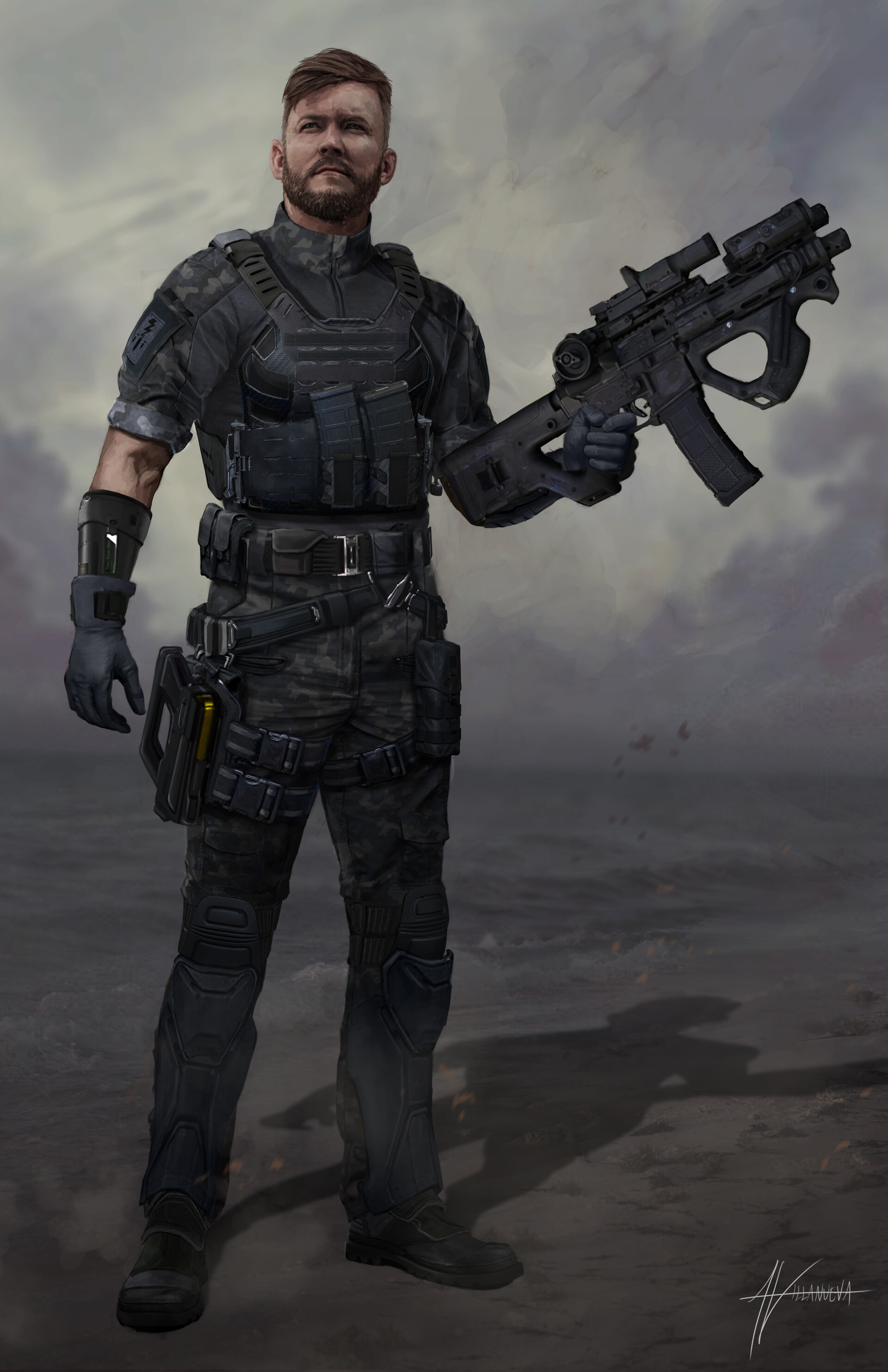 ArtStation - The Tomorrow War: Dan Forester concept The Tomorrow War: Dan Forester concept, Alan Villanueva