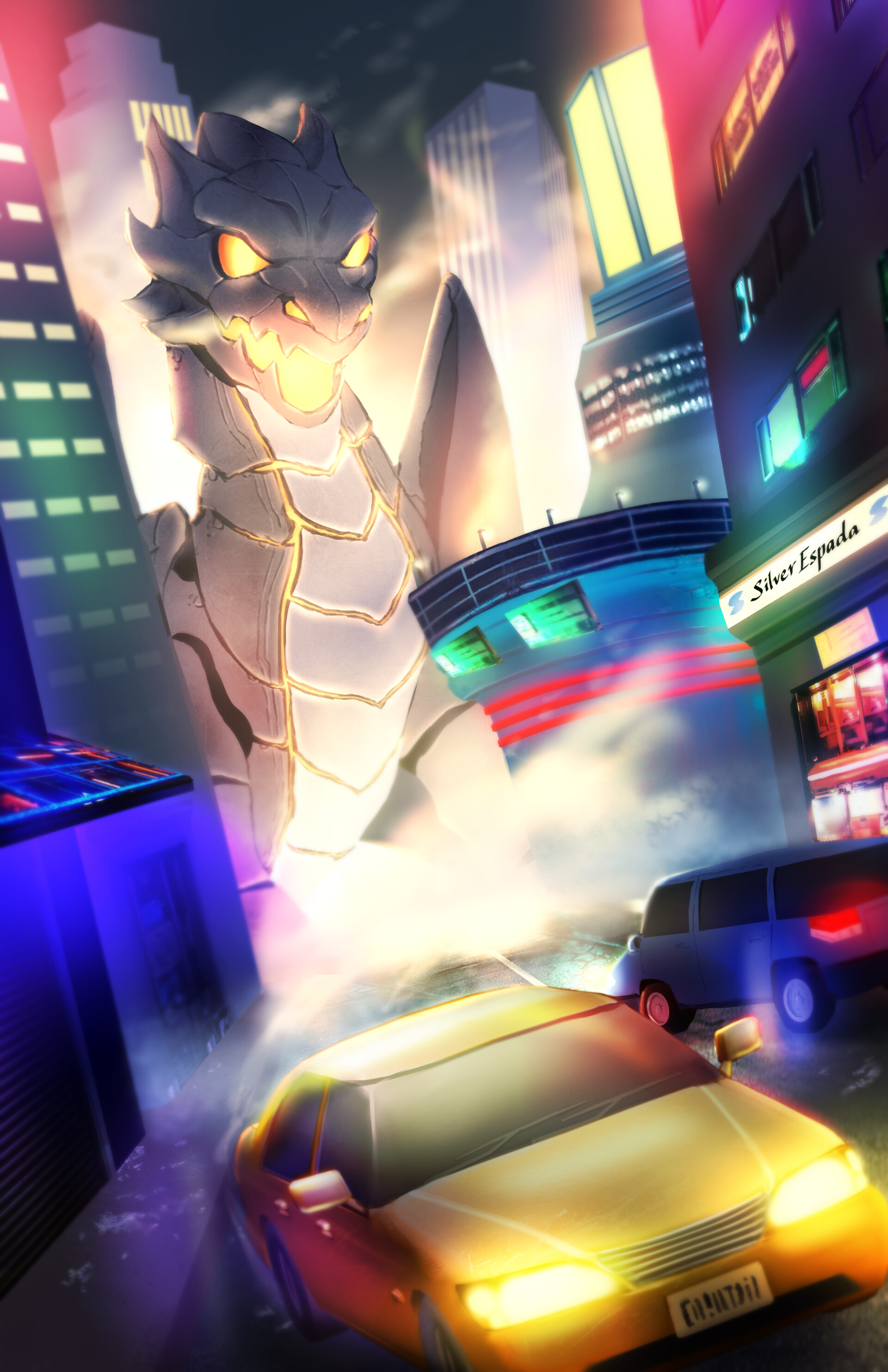 ArtStation Cyberpunk Dragon