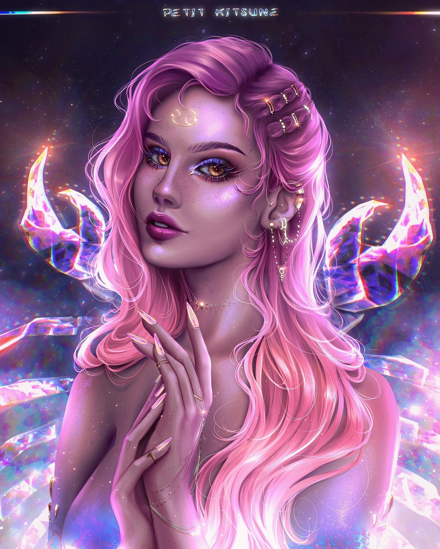 Cancer goddess for my zodiac serie.