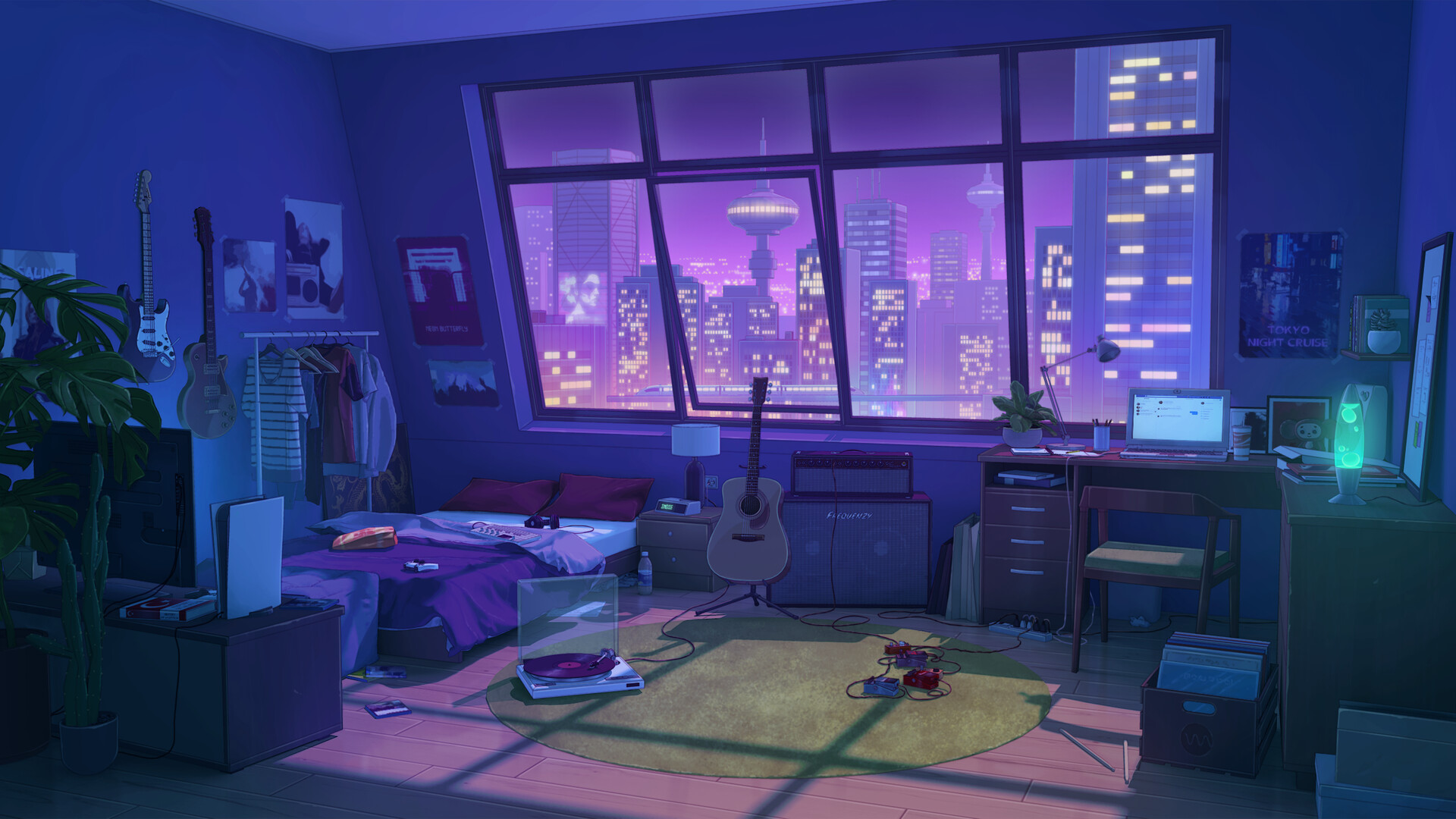 ArtStation - Purple Bedroom