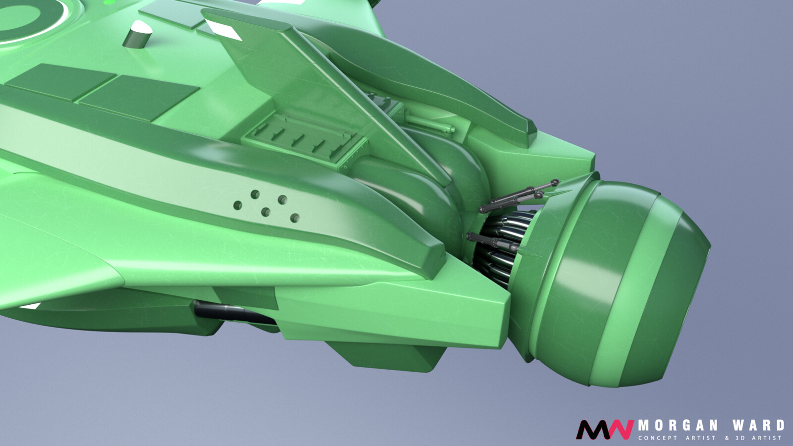 Original colors - rear thruster detail