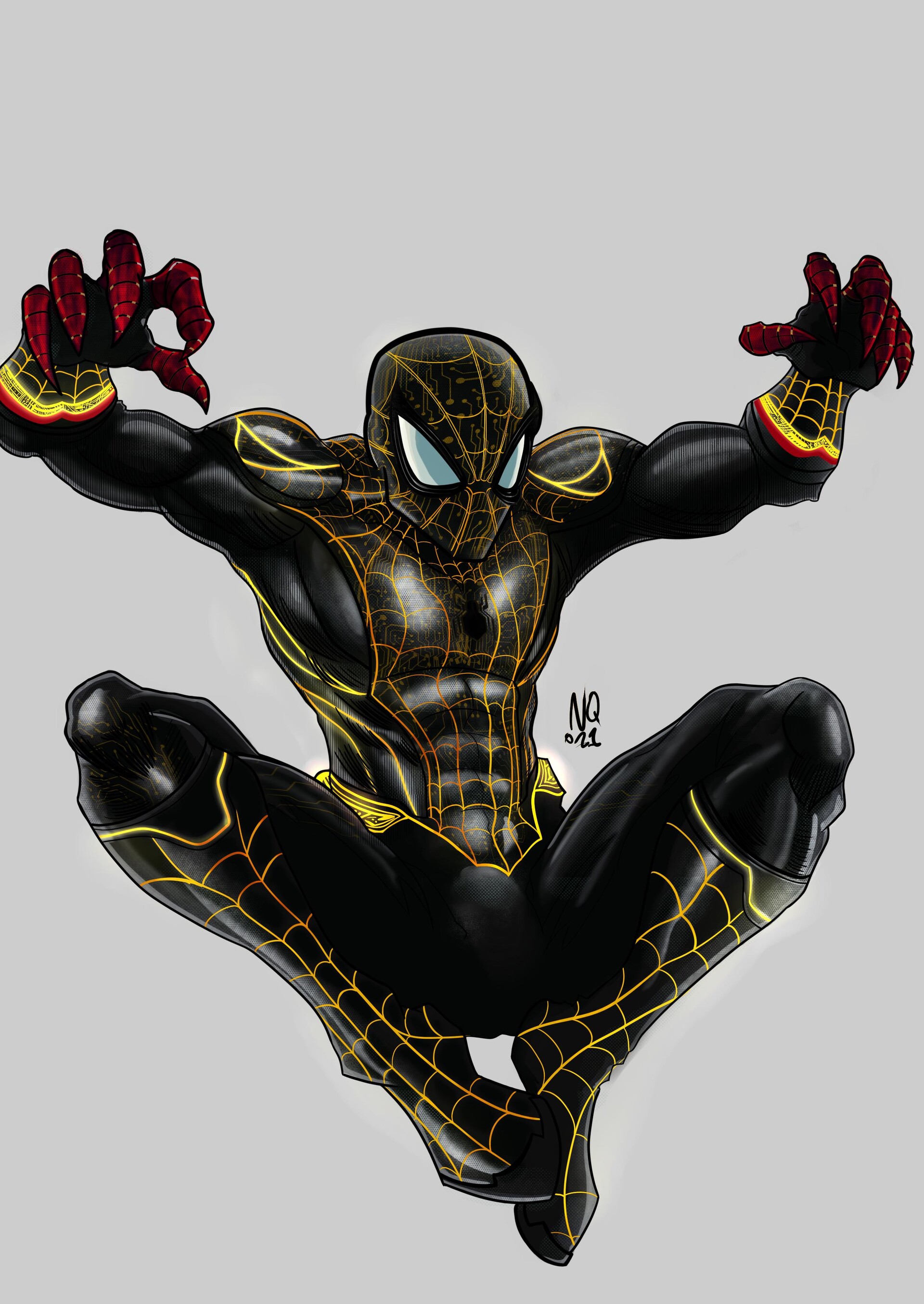 ArtStation - Spiderman black and gold