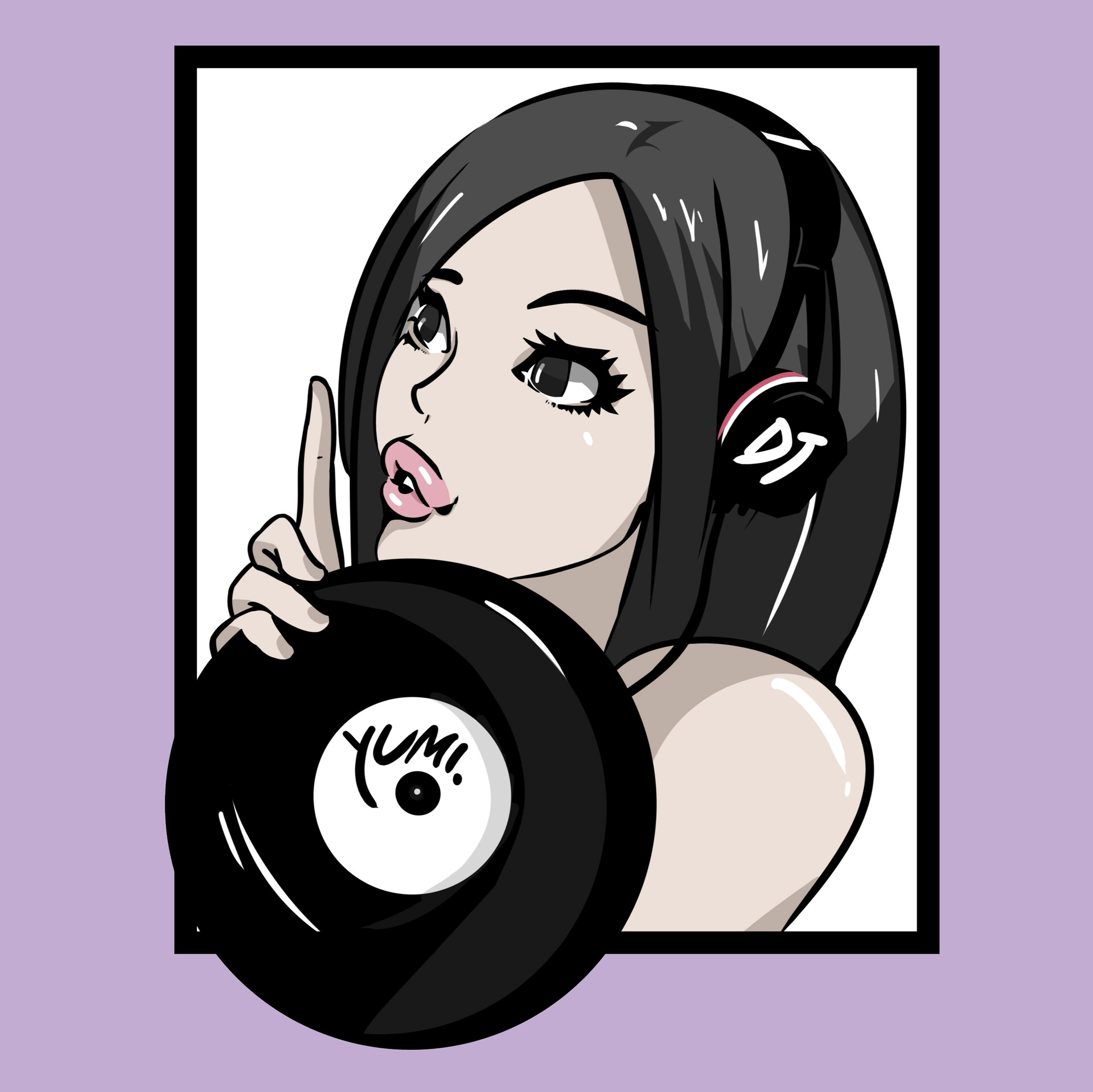 ArtStation - Anime dj cd cover, image size:1920x1919