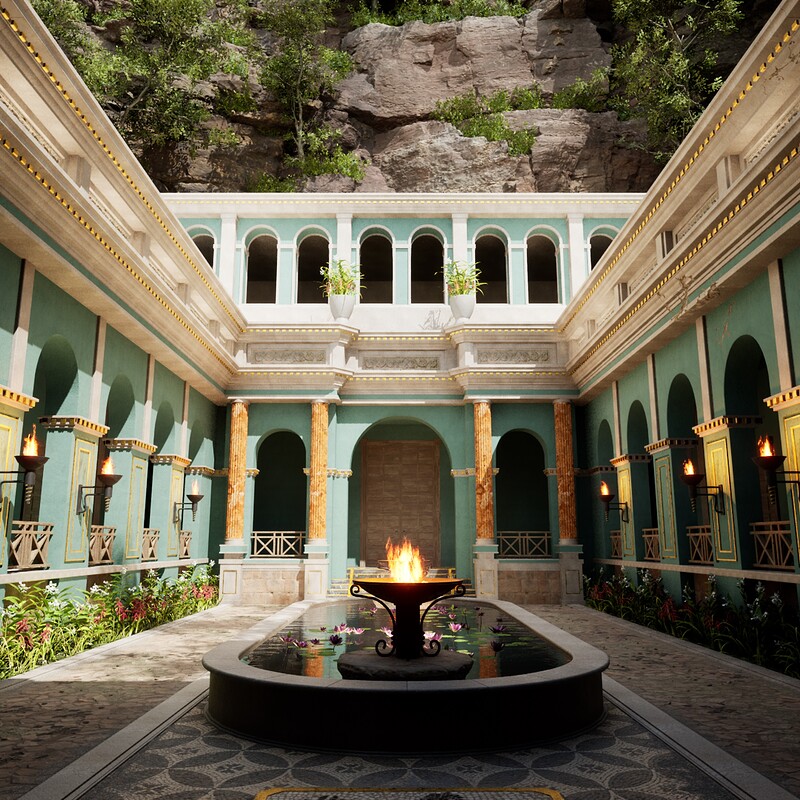 Roman Courtyard - UE5 with Lumen
