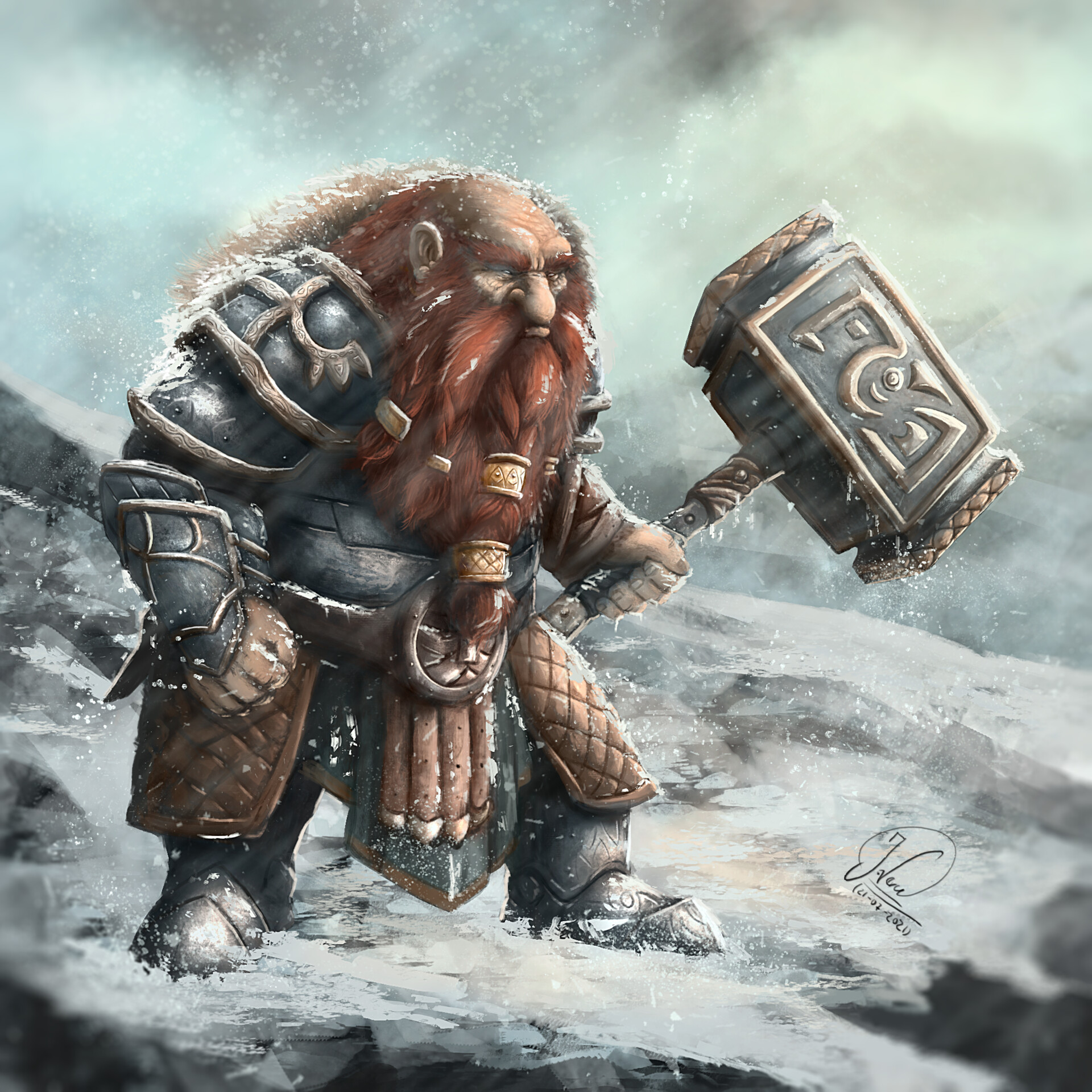 Loba Saltadora - Lia - Página 2 Arte-desastre-dwarf-armor