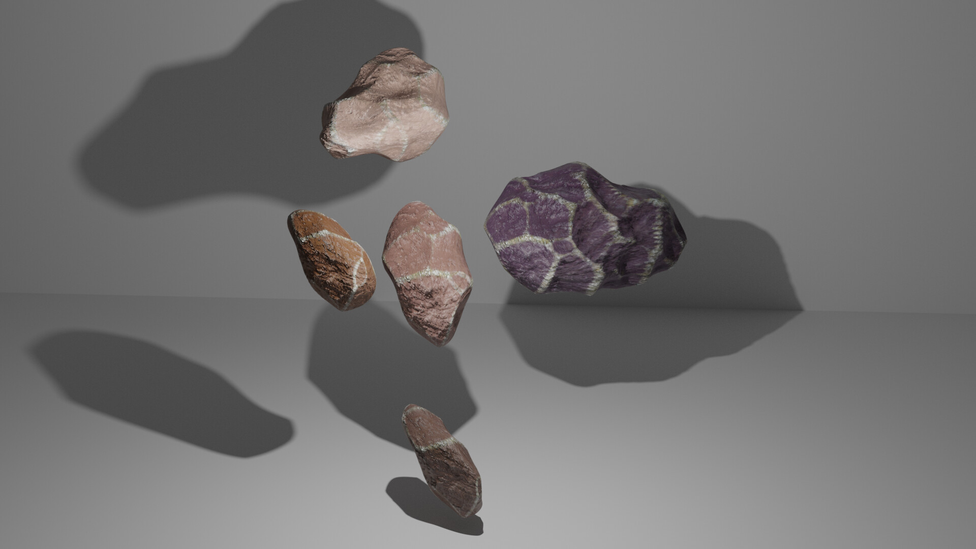 ArtStation - low poly rocks try #1