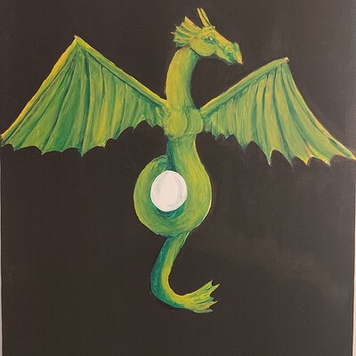 Artstation Sleeping Blue Dragon