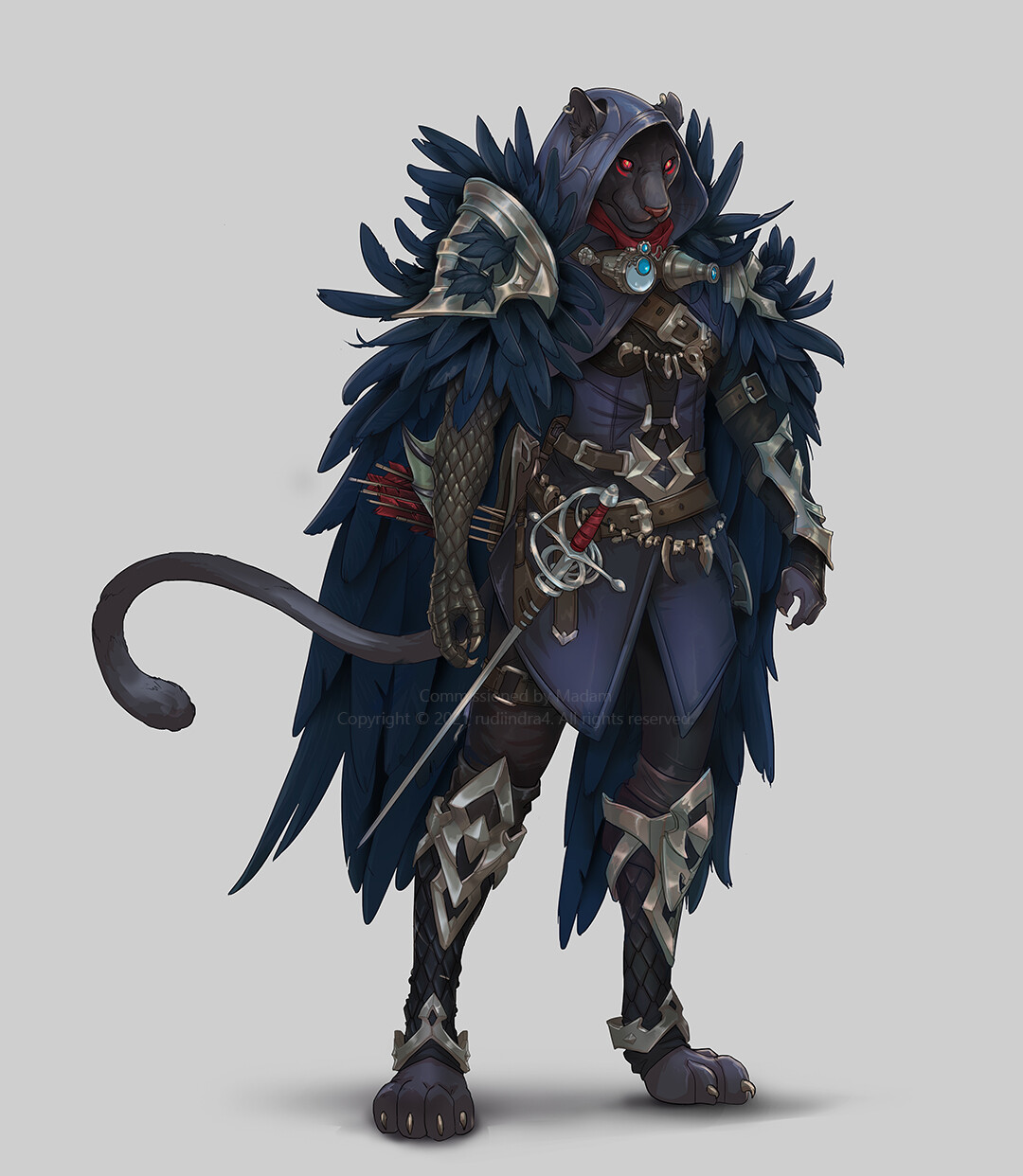ArtStation D&D character sheets Tabaxi Jaguar Bones Advanced