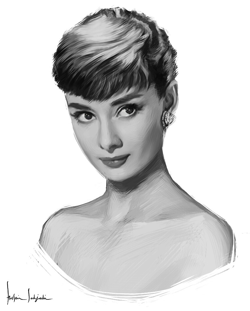 Одри хепберн рисунок