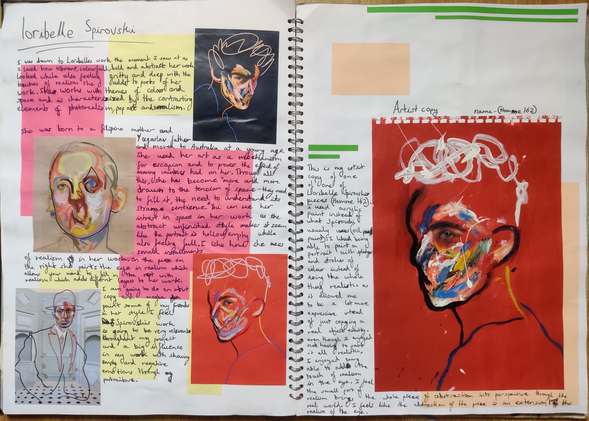 Arthur Darby - A-Level Art Sketchbook Pages