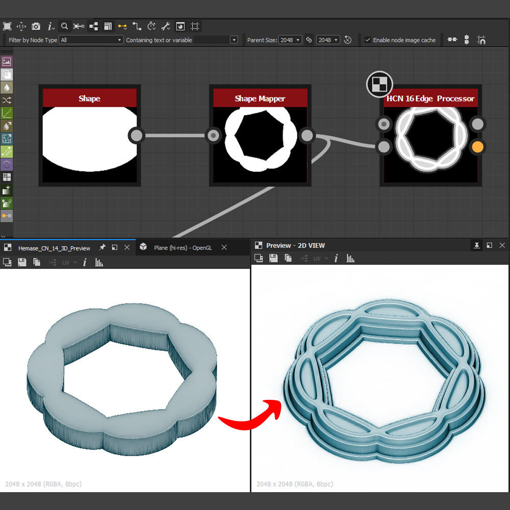 My Free Nodes | Edge Processor | Substance Designer Custom Node