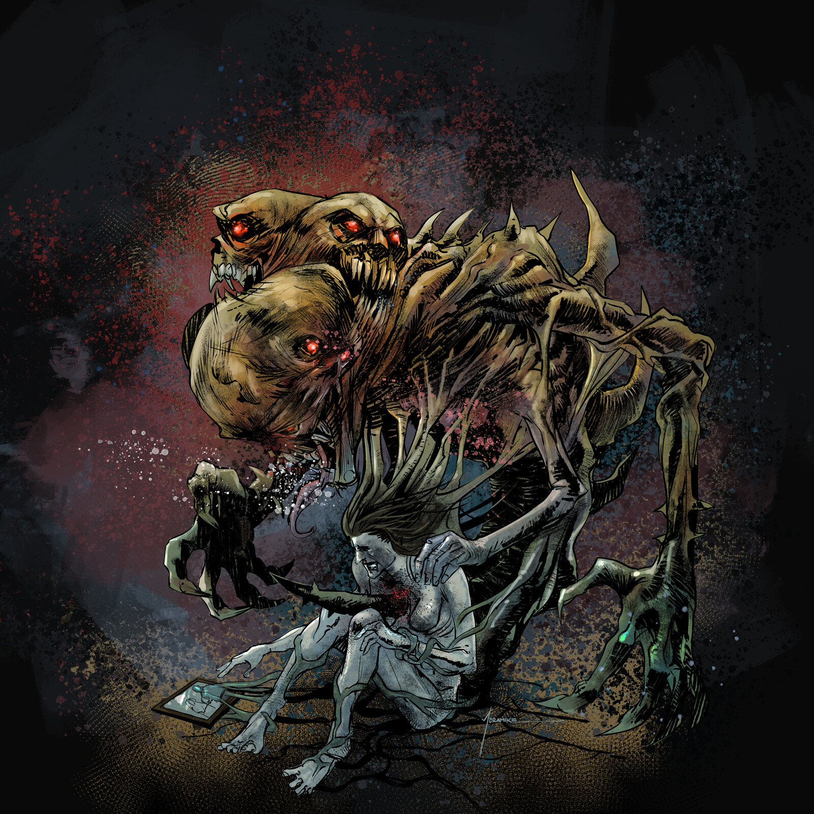 Cover Illustration for ORWELL Band "me haces mal" Single.