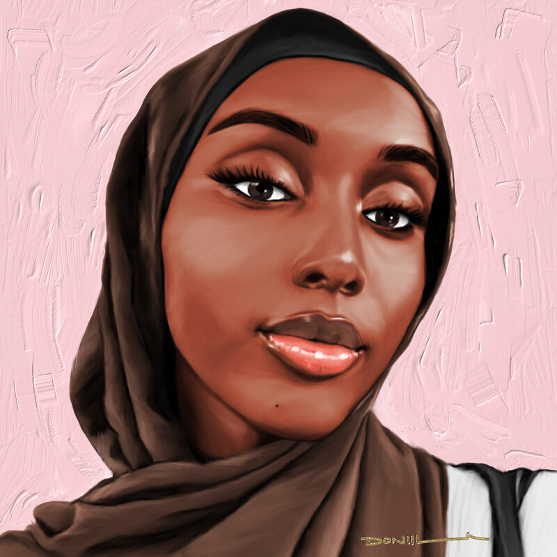Model with Hijab portrait