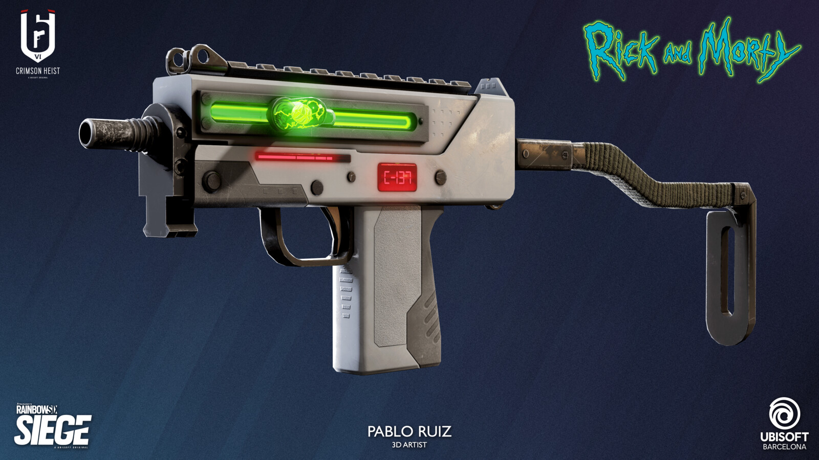 Pablo Ruiz Roldán Rainbow Six Siege SMG 11 Rick & Morty