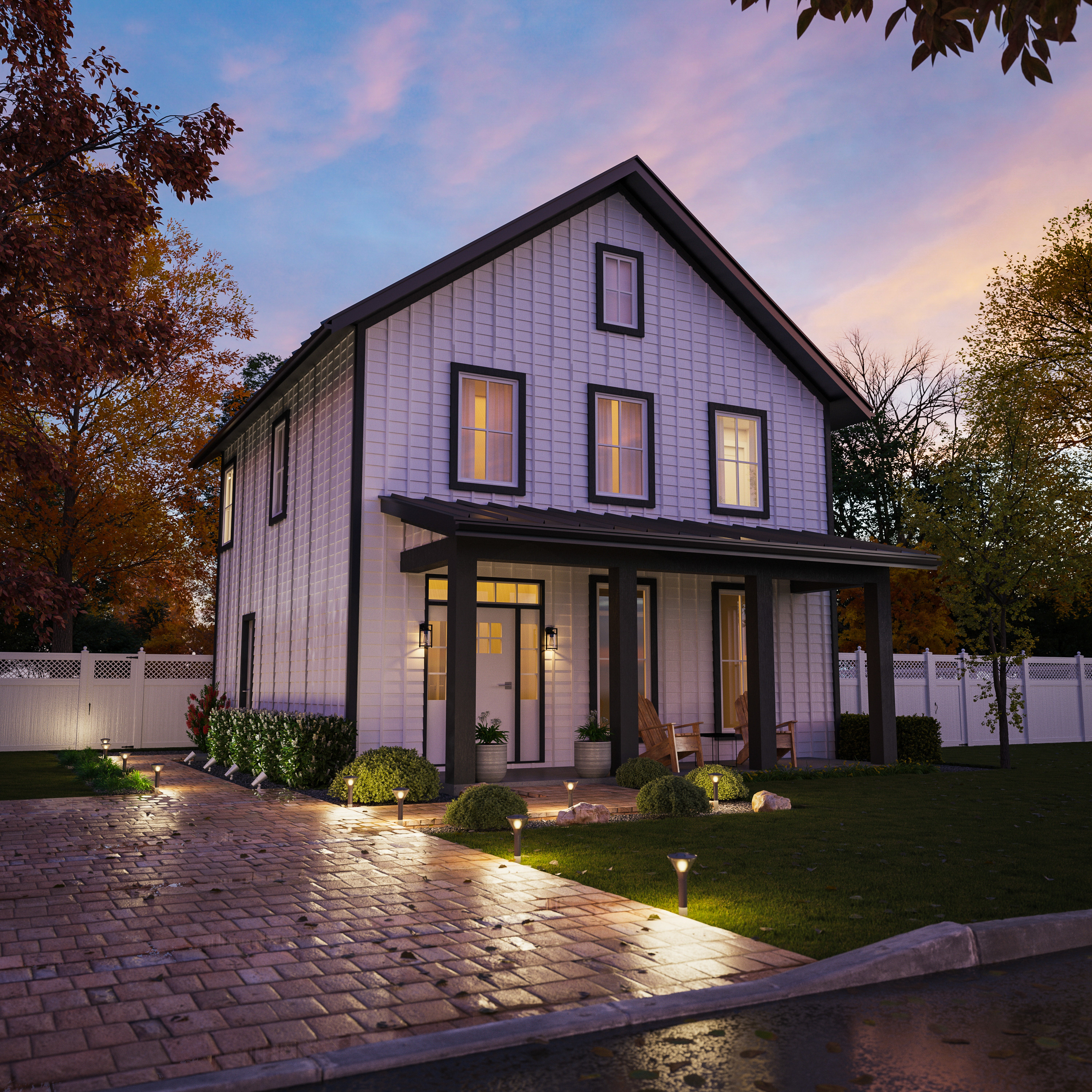 Exterior rendering of the house