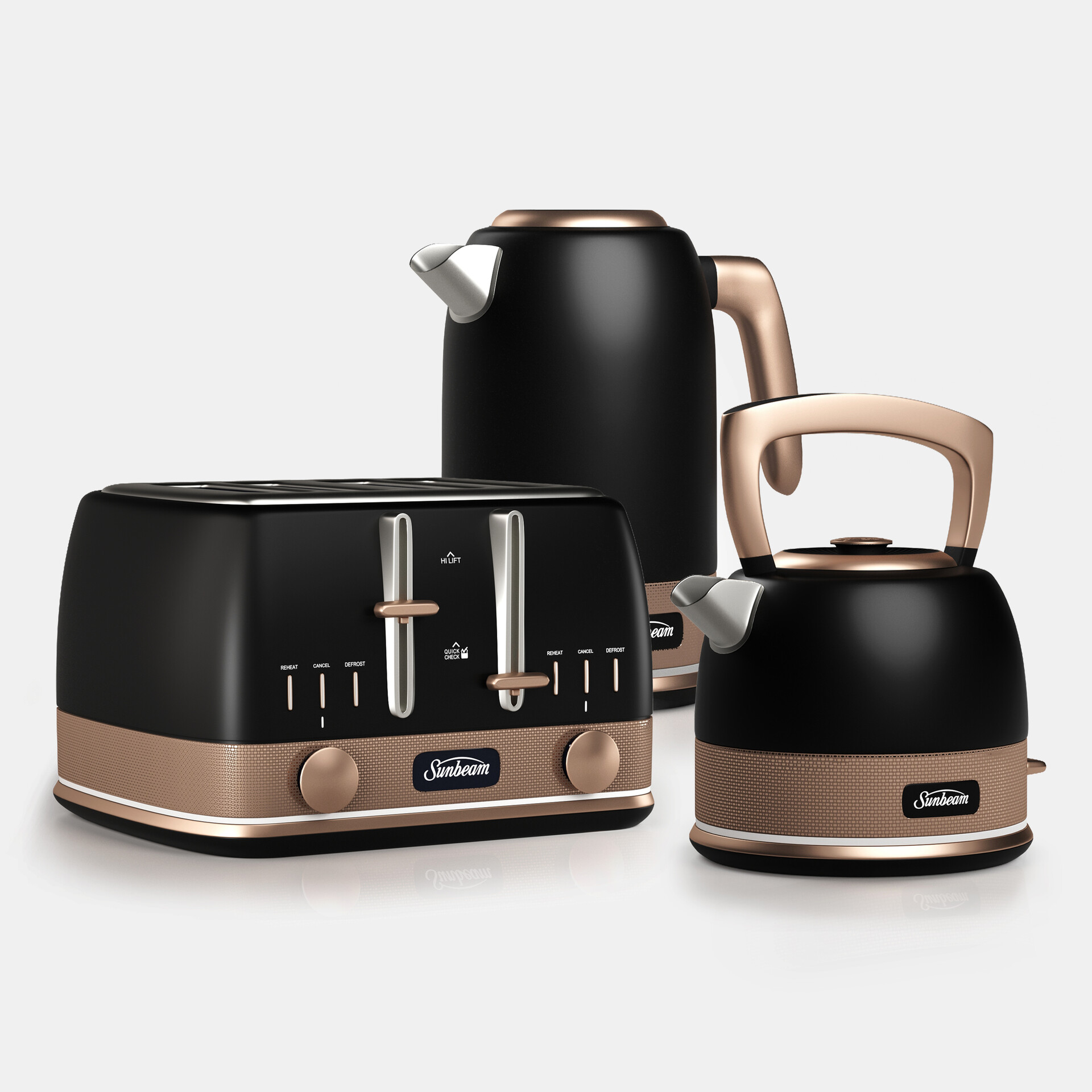 Jug Kettle Black Bronze Sunbeam New York Toaster And Kettle