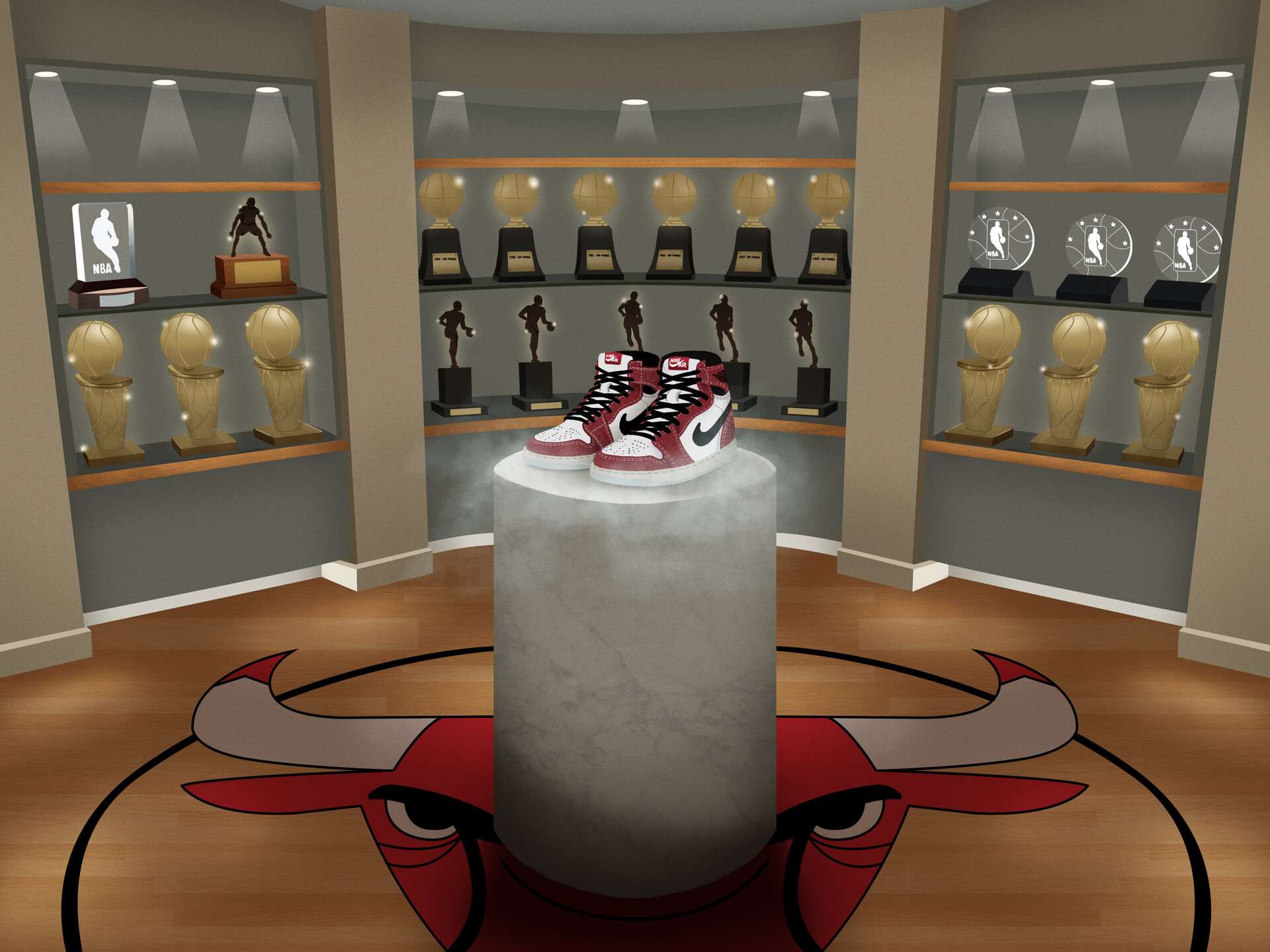 michael jordan trophy room