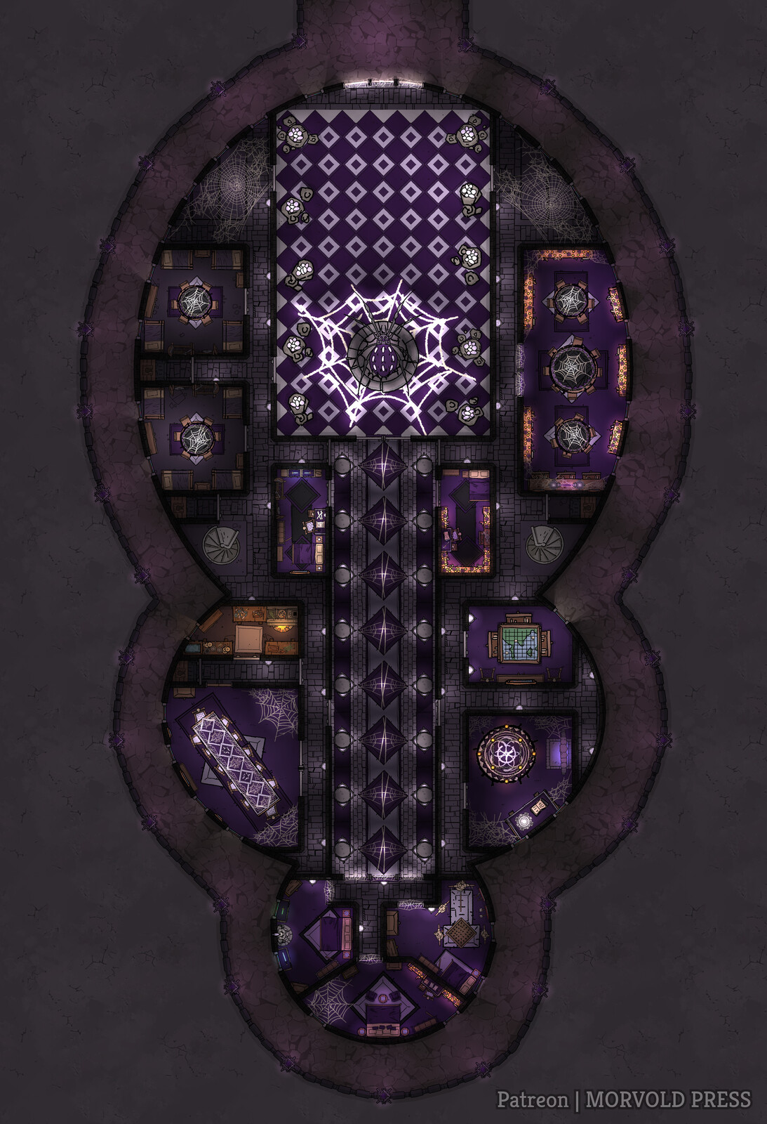 Drow Stronghold - 1st &amp; 2nd Floors [28 x 40]